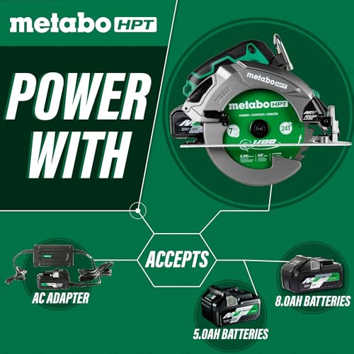 Image of Metabo HPT 36V MultiVolt 7-1 /4-Inch Circular Saw w /Torque Boost Technology, C3607DB