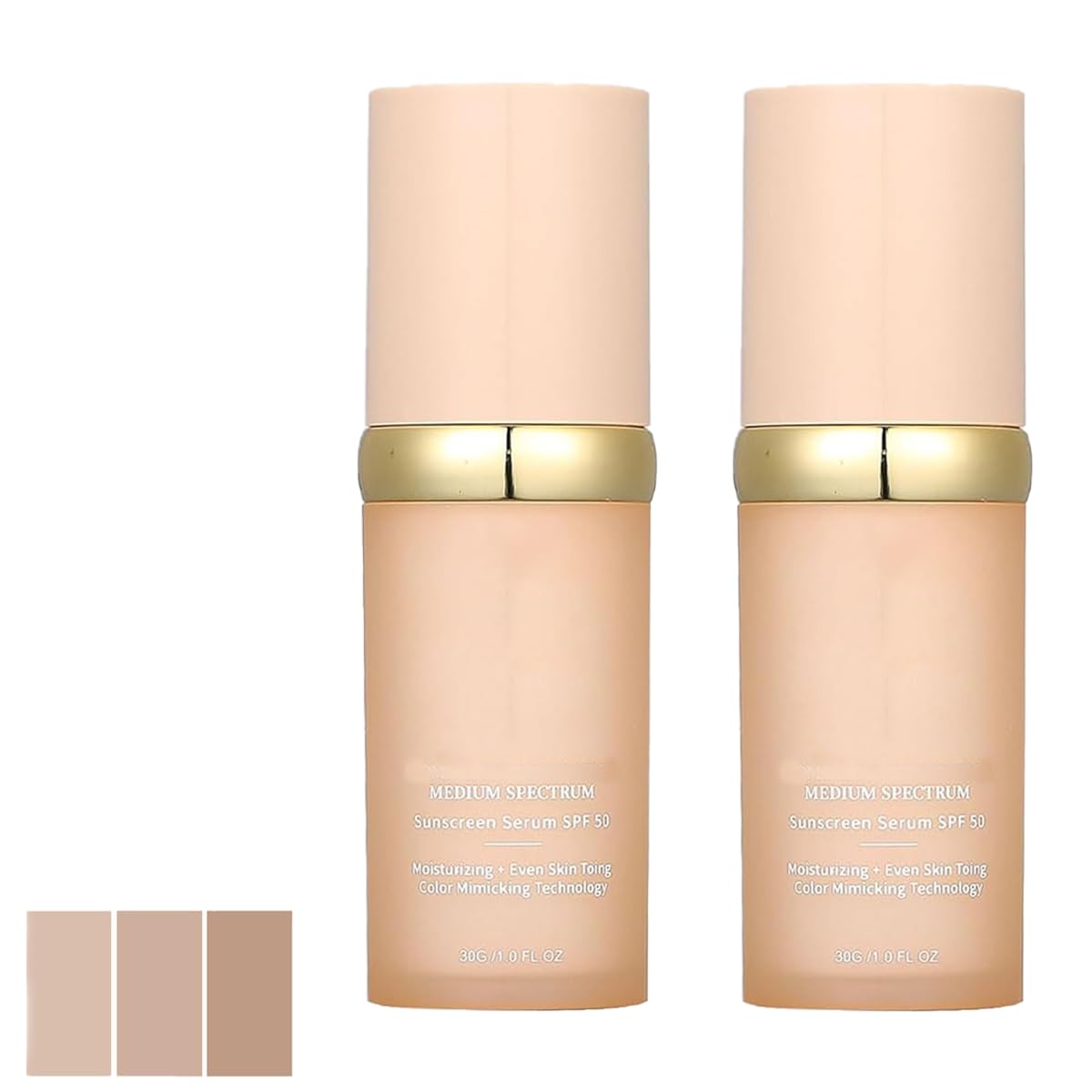 Liquid Foundation 4 in 1 Bionic Liquid Foundation 4 in 1 Spectrum Liquid Foundation SPF 50+ Waterproof Korean Cosmetics (2pcs)