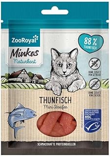 ZooRoyal Minkas Naturkost Mini Streifen Thunfisch 3x50g Katzensnack katzenfutter product image