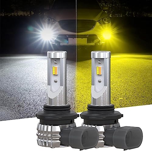 【超爆光モデル】hb4 led フォグ 2色切り替え hb3 led フォグランプ 爆光 2色 ホワイト/イエロー 車検対応 ファンレス 角度調整 DC12V カラーチェンジ 車用LEDバルブ 2個セット