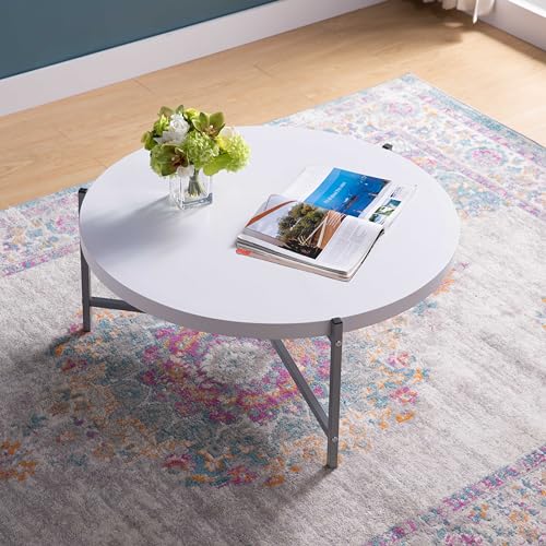 VAOZIURE Stylish and Versatile Round Coffee Table for Small Spaces,