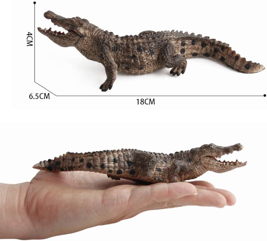 Set of 3 Realistic Plastic Crocodile Figurines for Educational Play