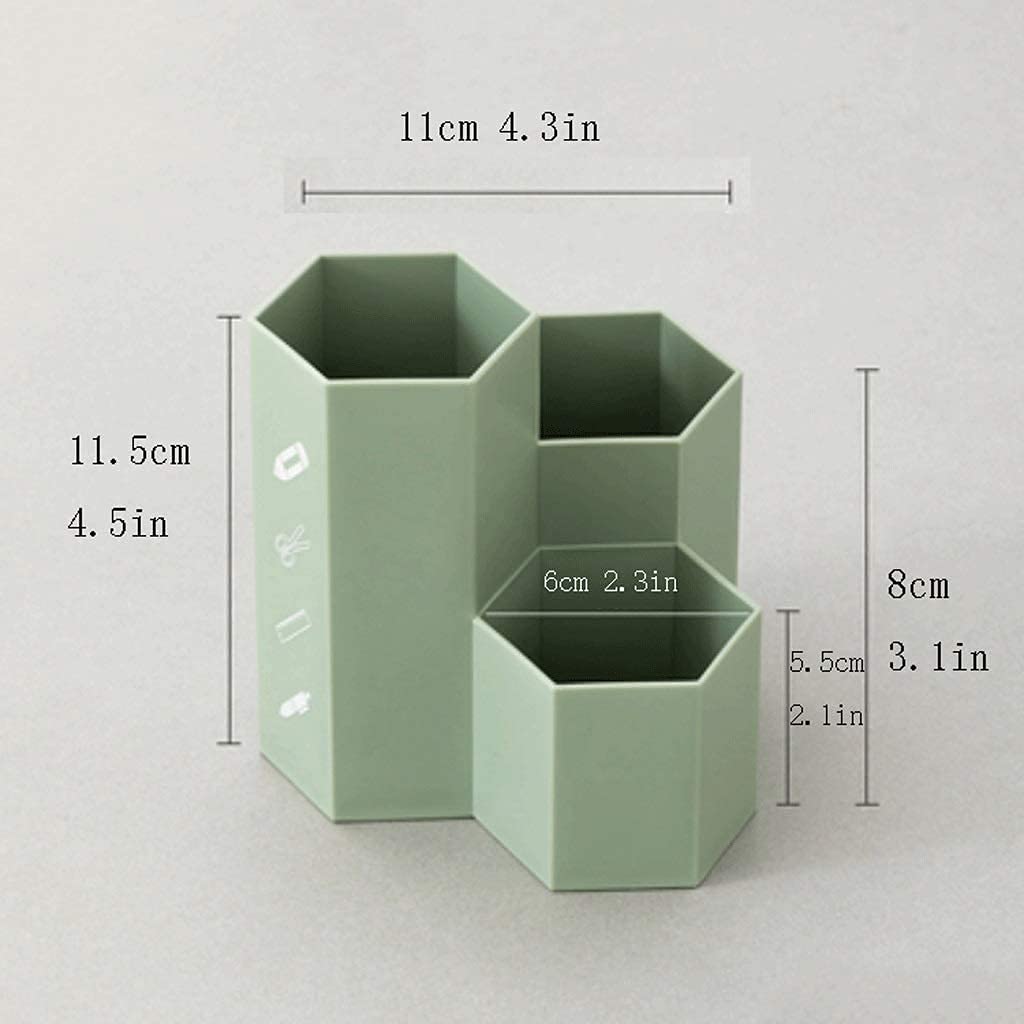 OLOTU Durable Portalápices Hexagonal, Cubo de brochas de Maquillaje Duradero multifunción, portalápices Creativo de Gran Capacidad para Oficina y hogar Portalápiz