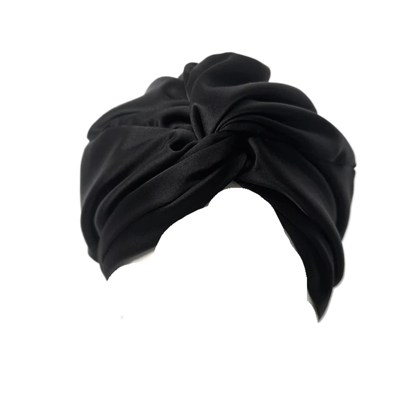 Schlafhaube Seide Seidengedrehter Schlafhauben-Turban mit elastischem Band, Damen-Kopftuch for die Haarpflege