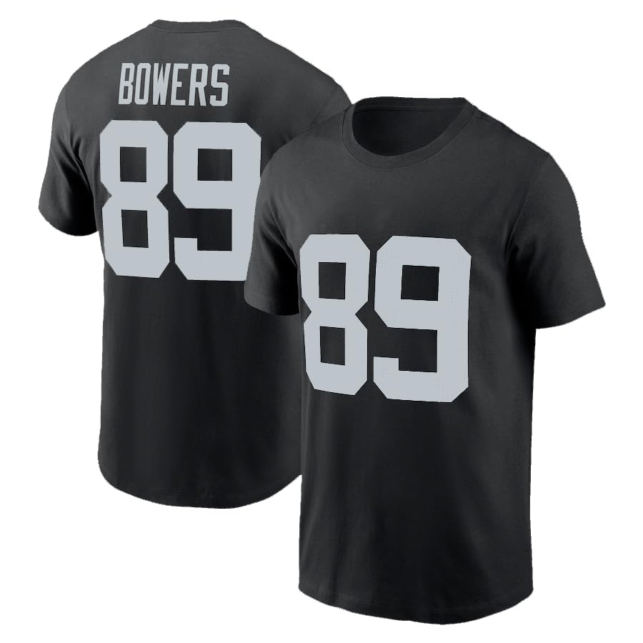 Brock Bowers #89 Las Vegas Football T-Shirt Cotton Jersey Oakland