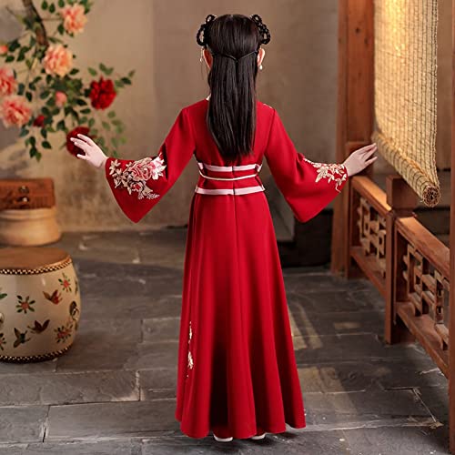 Chinese Hanfu Girls Dresses Traditional Elegant Tang Suit for Girls3