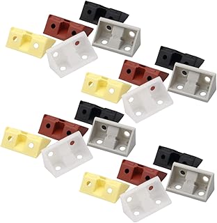 OSALADI Corner Braces Bracket 60pcs Gusset Wardrobe Back Angle Code Brackets for Shelves Corner Braces Fasteners Angle Bracket Shelf Brackets