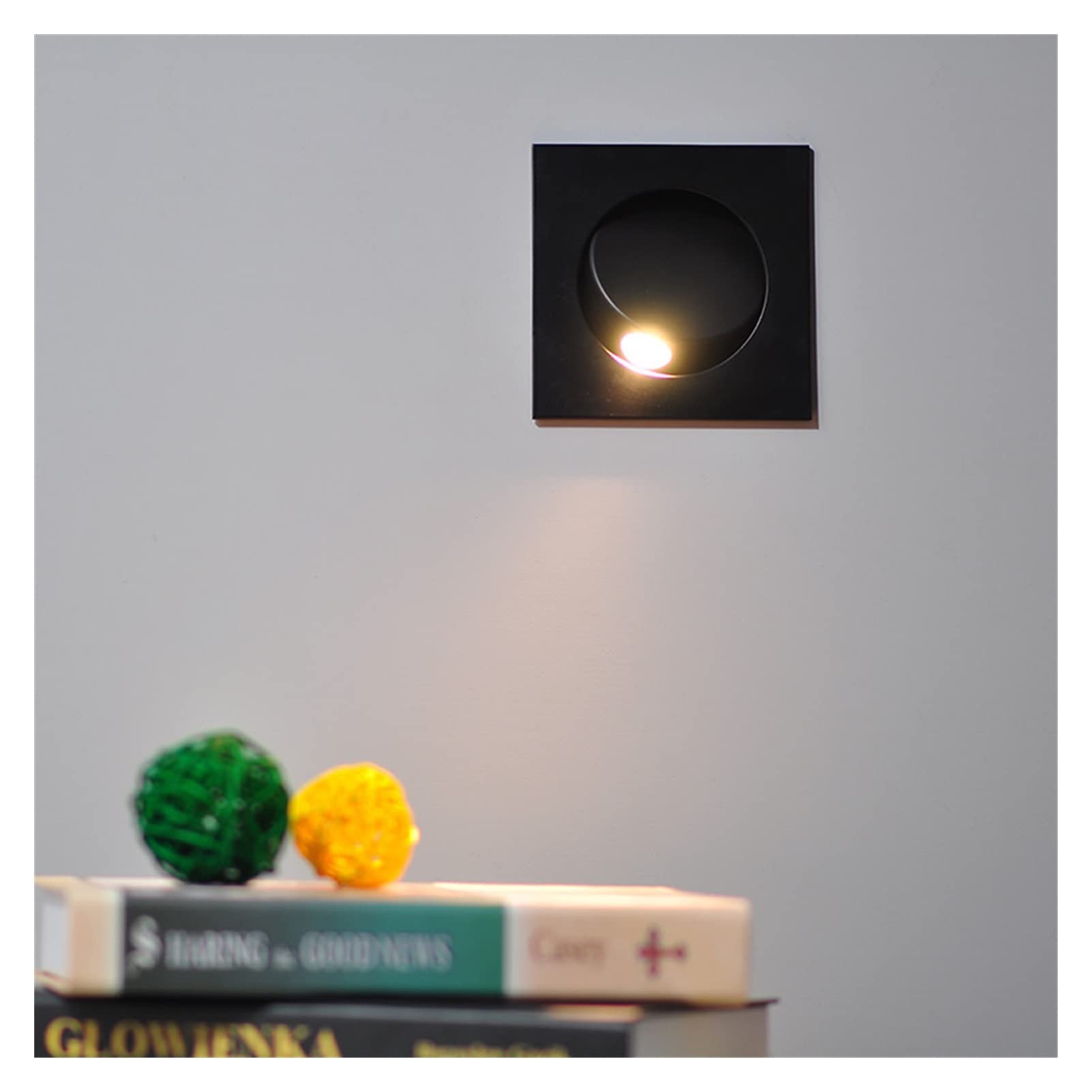 Lámpara de pared, lámpara de pared empotrada de 3 W LED para lectura de cabecera, estilo moderno, luces nocturnas para dormitorio, ángulo de haz ajustable libremente, lámpara de pared moderna