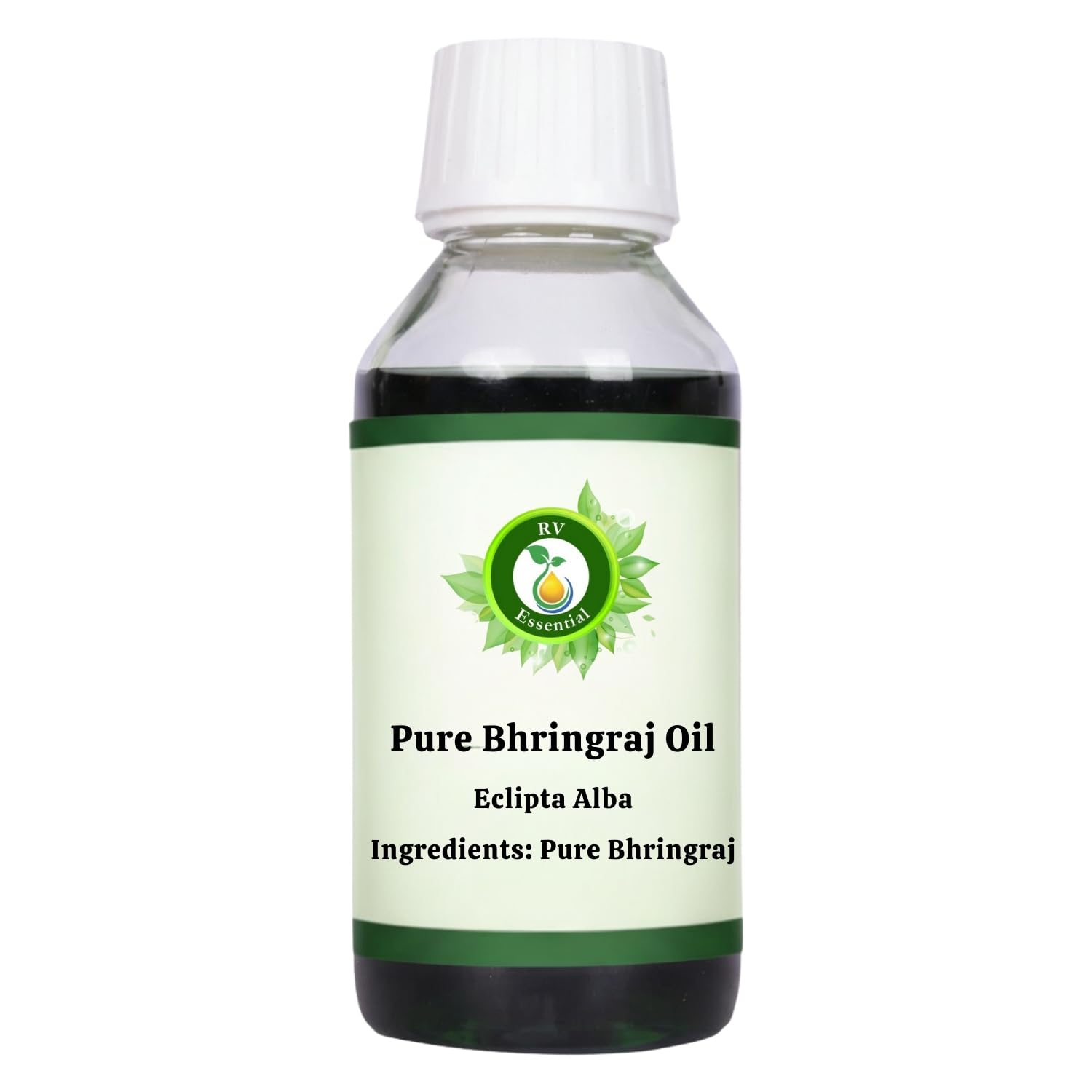 R V Essential Huile de Bhringraj pur 100ml (3.38oz) - Eclipta Alba (100% pur et Série d'herb rares naturelles) Pure Bhringraj Oil