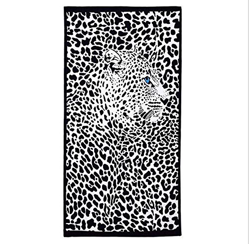 Gocher Big Size Bath and Beach Towels Horse Dolphin Microfiber 100 * 180cm Bathroom Hotel Large Towel for Adults -(Panthers)