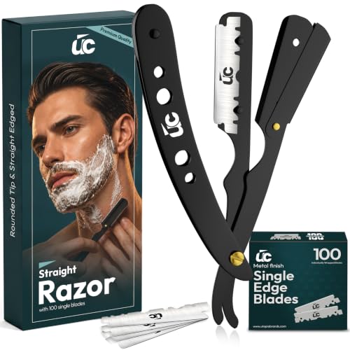 Utopia Care Barber Straight Razor for Men- 100pc Blades Straight Edge Razor