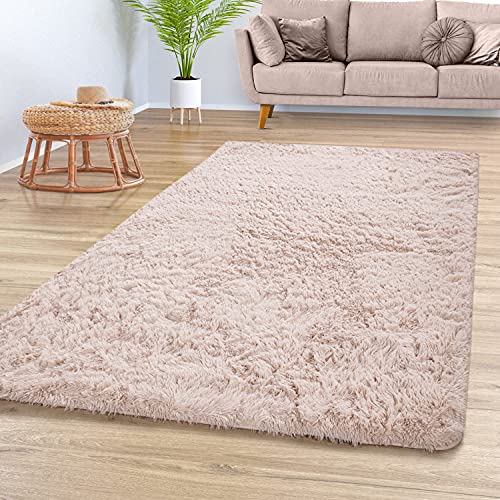 TT Home Wohnzimmer Teppich Hochflor Langflor Schlafzimmer Modern Plüschig...