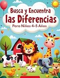 Busca y Encuentra las Diferencias para Niños 4–5 Años: 5 Diferencias por Página | Juegos de Observación con Animales para Preescolar