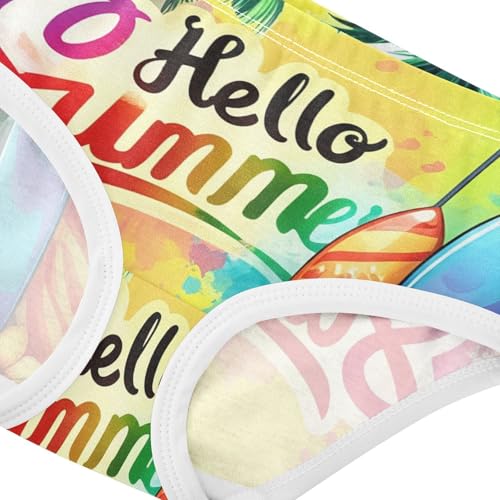 Flower Toddler Girls Underwear 2t Cotton Girl Panties Cute Vibrant Watercolor Summer Briefs Undies Kids4