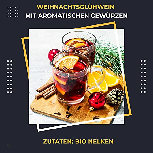BIO Nelken Gewürznelken ganz 175g | Nelken Gewürz Gewürze | Handverlesen Getrocknet | Kochen Backen | Organic Bio-Qualität DE-ÖKO-039 | Cloves Whole | OmVeda