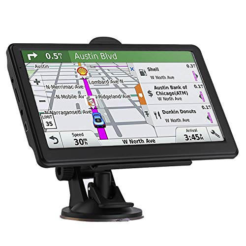 GPS Navigation for car, 7-inch 256-8GB Voice Broadcast Navigation, Lifetime Map Free Updatesï¼Œ Latest Mapsï¼ŒVoice Guidance and Speed â€‹â€‹Camera Warning