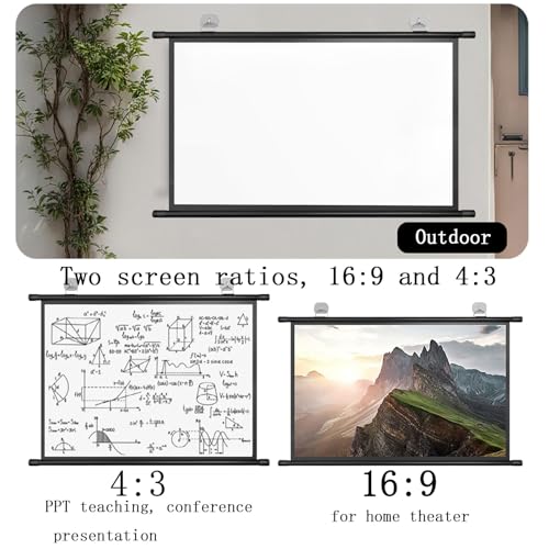 Pantalla de proyección portátil 60 pulgadas 4:3 y 16:9 miniatura 6