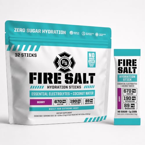 Image of Fire Salt Berry Electrolyte Hydration Sticks, Zero Sugar, 32 Count