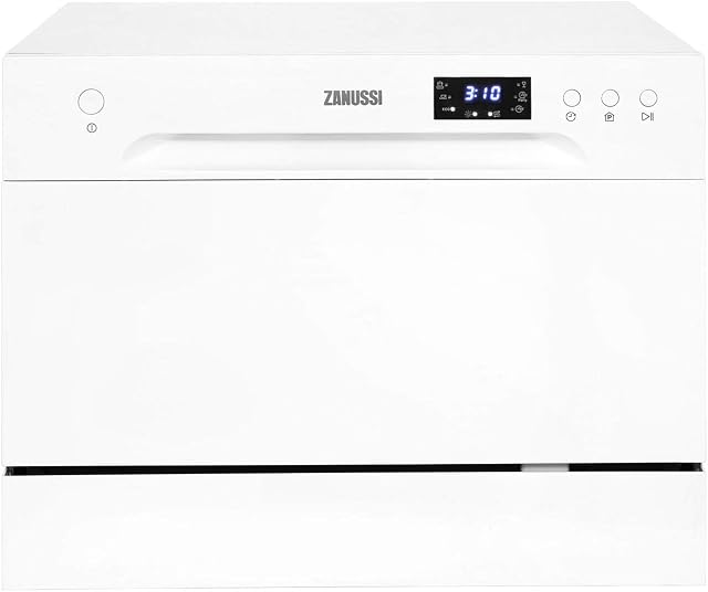 Zanussi ZDM17301WA Freestanding Compact Dishwasher, 5.7 liters, White, Noise level: decibels 52