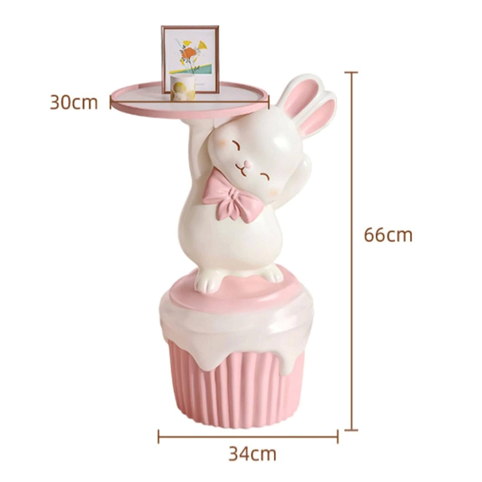 Amazon｜エンドテーブルウサギの形のコーヒーテーブル樹脂ナイト