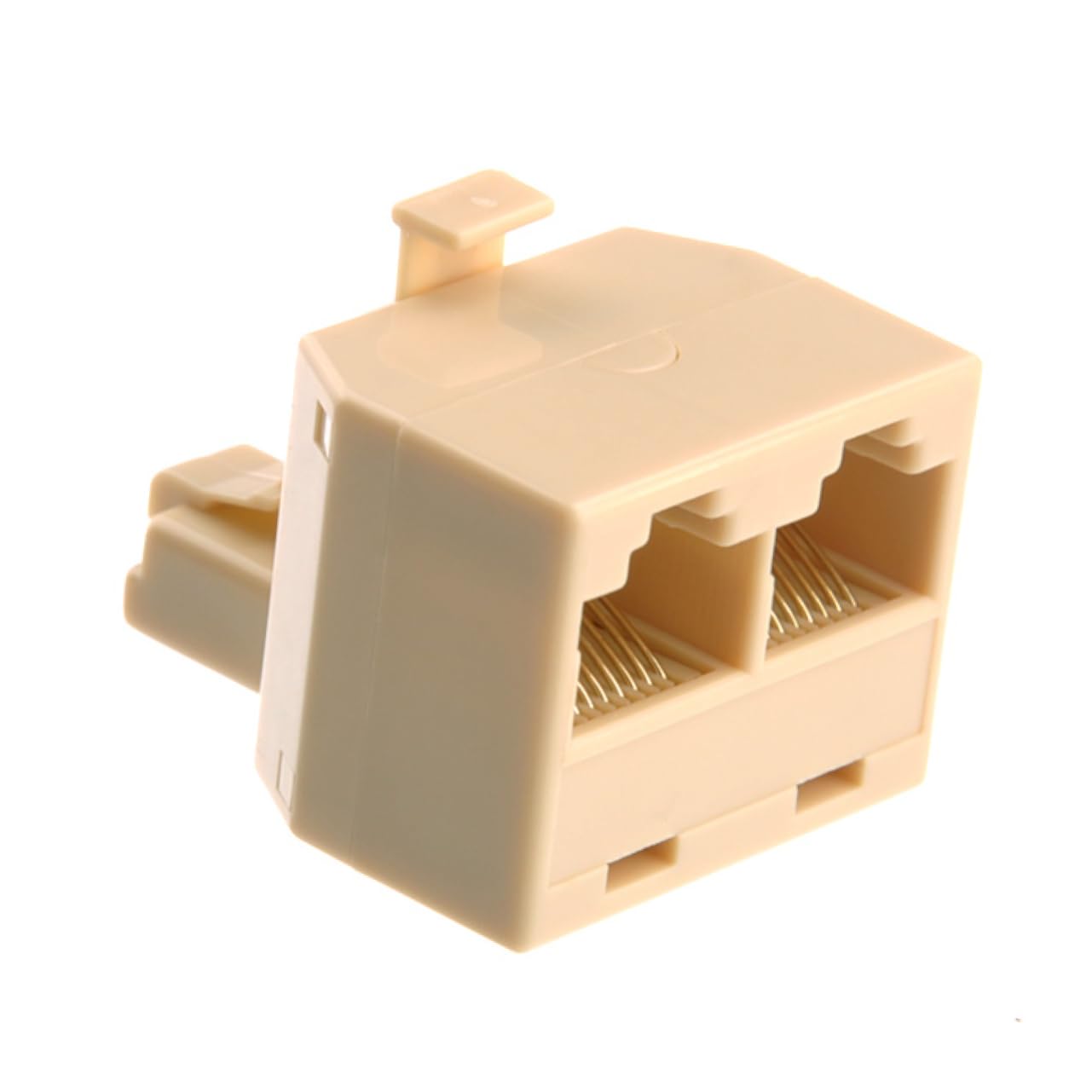 Happyyami Pin Ethernet Cable Extension Coupler Connector Male to Female Adapter for Cable and Network Sharing Beige Color