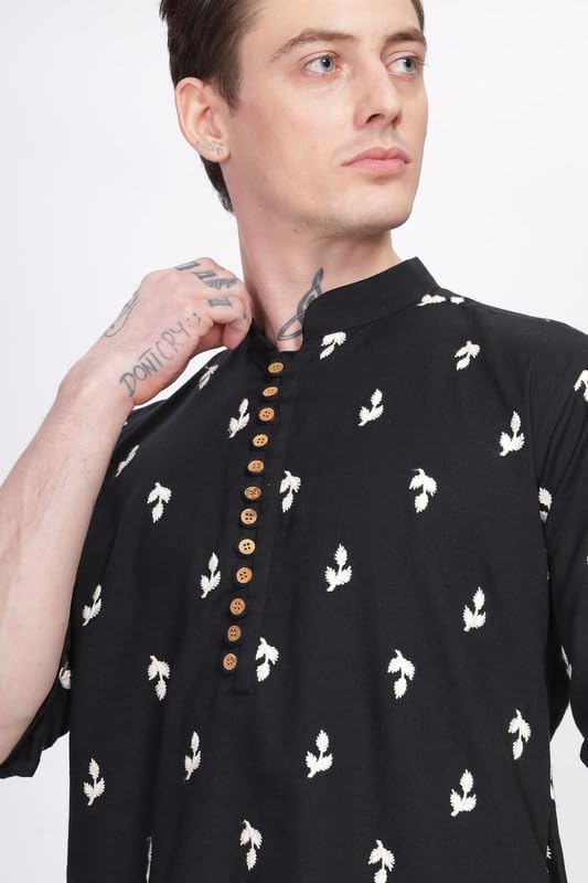 Image of BE ACTIVE Men's Traditional Embroidered Full Sleeves Kurta || Cotton Kurta for Men || Men Kurta for Wedding || Kurta for Men (A-SK1021 Parent)