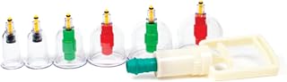 Wabbo Element Cupping Set with Magnets - 6 Cup Set for Massage Therapy, Back Pain Relief, Physical Therapy with Hand Pump