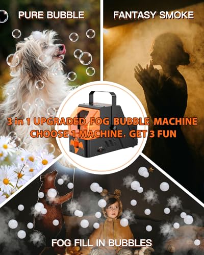 Wooye QB-807 Fog Machine, 400W Fog Bubble Machine thumb #1