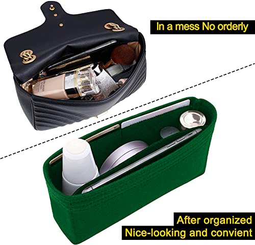 Image of GREENSHEEP Women Felt Fabric Purse Organizer Inserts for Ladies Shoulder Handbag, Tote, Hobo Bag Purse Divider, Multiple Storage Compartment