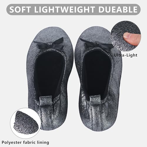 Women's Lightweight Ballet Flats with Moisture-Wicking Polyester Lining and Non-Slip Suede Sole for Indoor Dancing Comfort3