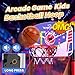 EagleStone 63IN Kids Arcade Basketball Hoop Indoor, LED Scoreboard Basketball Arcade Game Set for Outdoor with Cheer Sounds, Kids Basketball Toys for Boys Girls Age 3-5 5-7 4-8