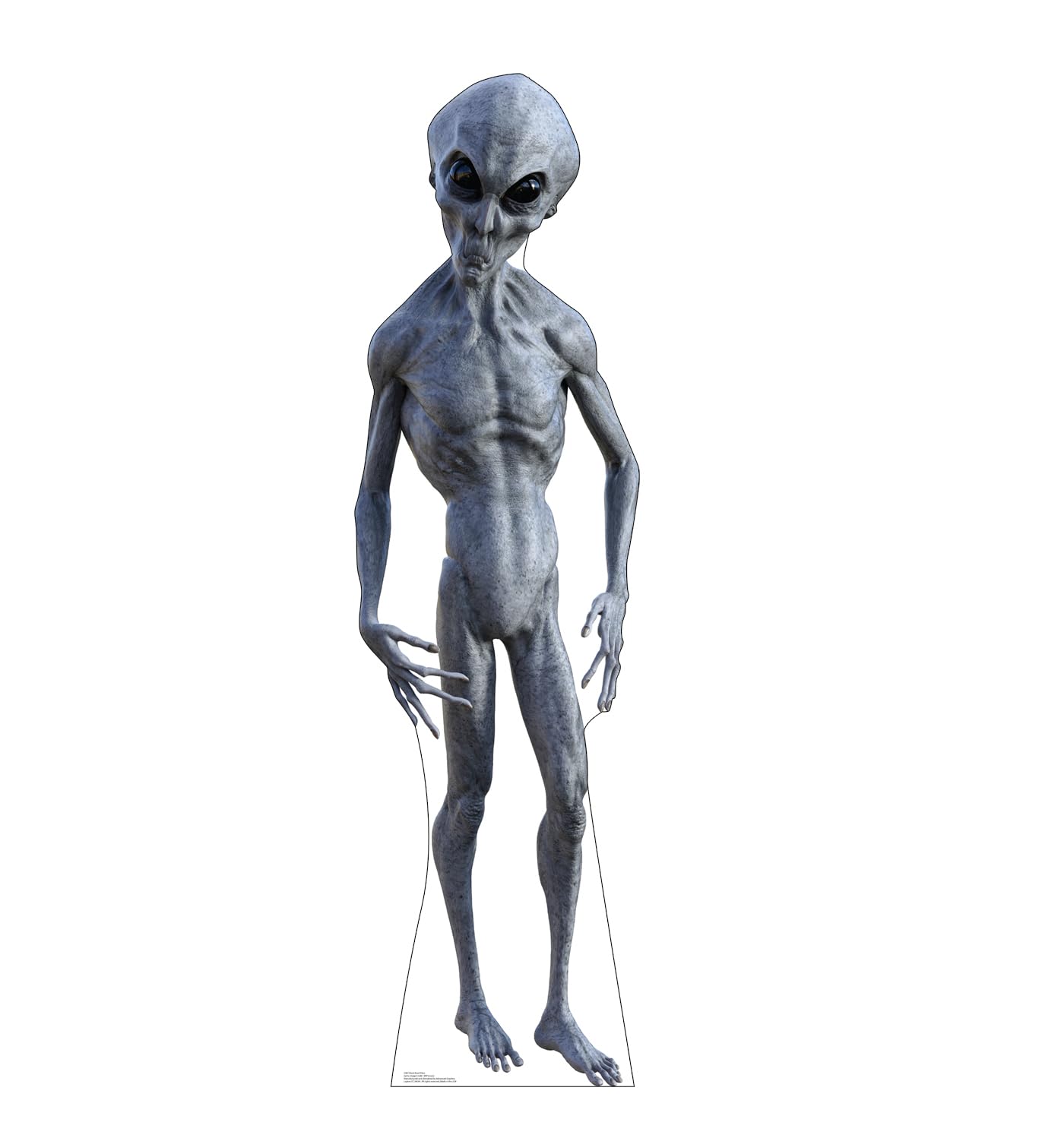 Cardboard People Black Eyed Alien Life Size Cardboard Cutout Standup
