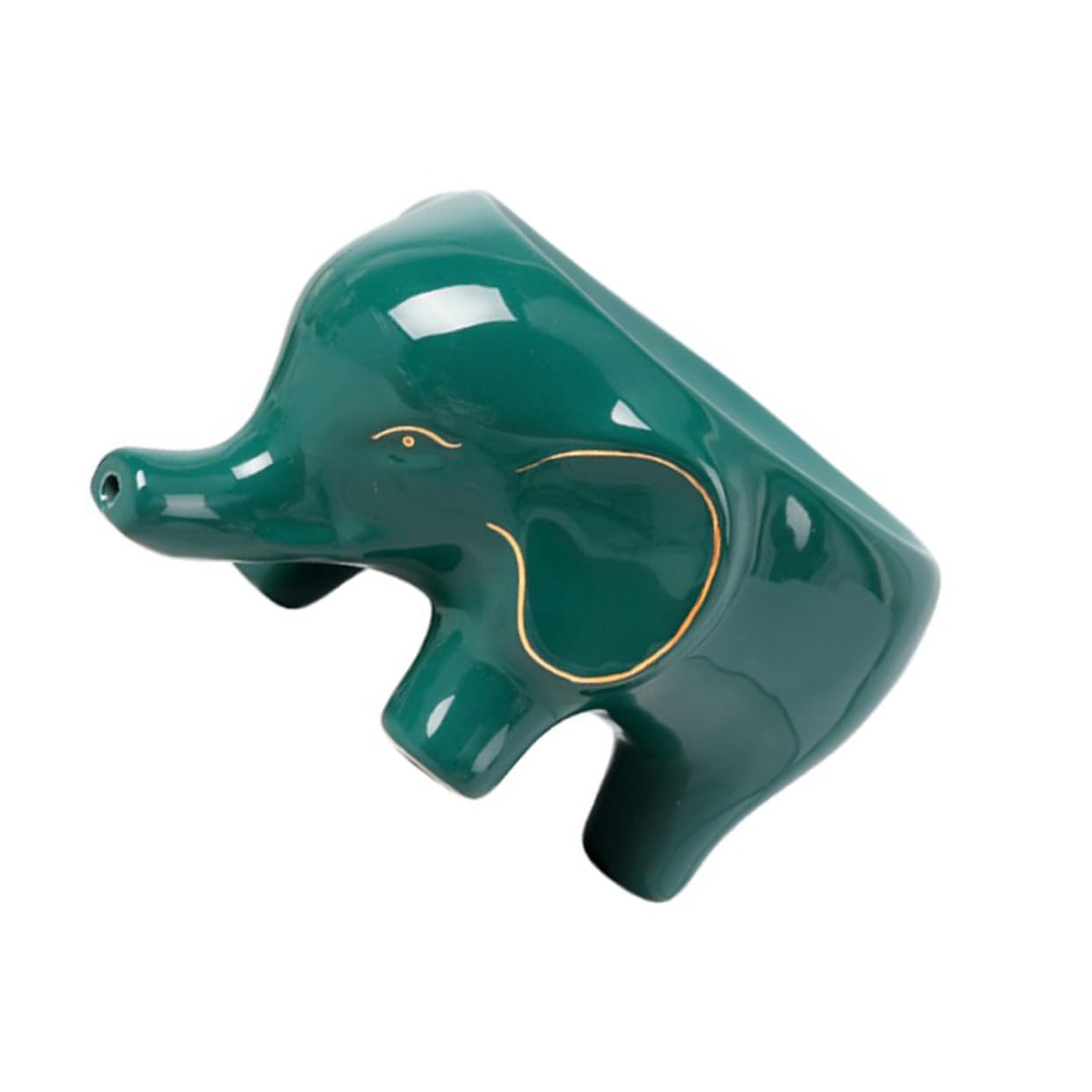 MUCKLILY 1Pc Creative Elephant Soap Box Light Luxury Soap Holder for Bathroom Kitchen and Shower Drain Design Decorative Home Accessory