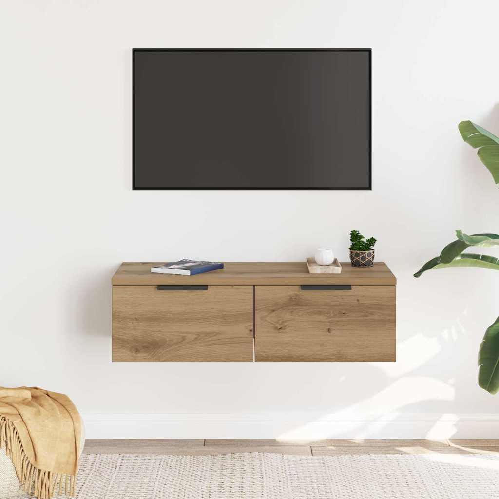 vidaXL Armadietto a Muro Rovere Artigianale 68x30x20 cm in Truciolato, Mobile pensile, mobiletto a Muro, armadietto a Parete, Mobile a Muro