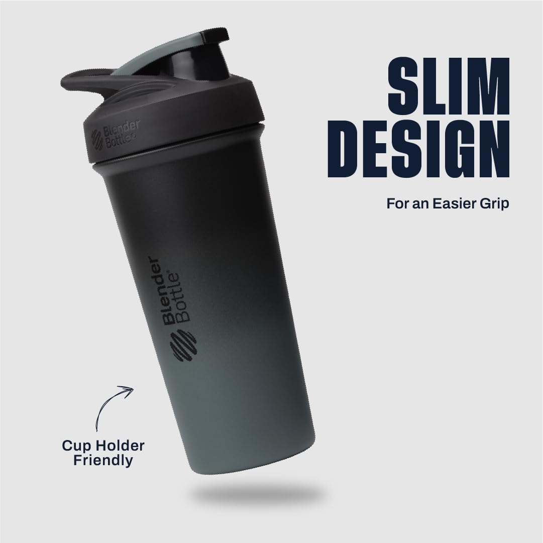 BlenderBottle Sport Sleek Stainless Steel Shaker Bottle 25 oz Black — Amazon image 4