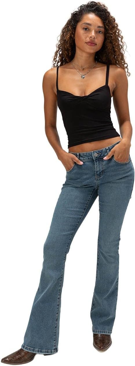 Rsq Womens Low Rise Butterfly Bootcut Jeans