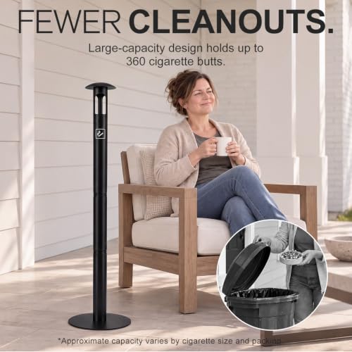 Adjustable Standing Ashtray with Lid, Outdoor Ash tray for Home - image 2