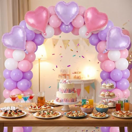 Image of 12 Pcs Colorful Heart Balloons,18 Inch Heart Foil Balloons Love Balloon Valentine Balloon for Birthday Party Wedding Engagement Party Baby Shower Valentine Day Decorations