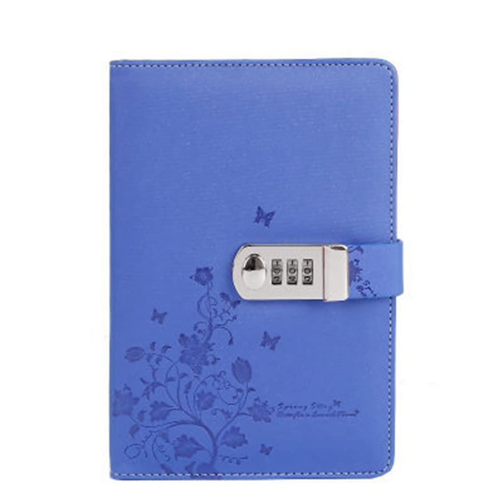 Passwort-Paar mit Schloss, Büro-Tagebuch, verdicktes Handbuch, Notizblock für Teenager, Schreibwaren, Notizbuch (A, 14,5 x 21 cm)