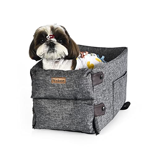 The Best Car Console Seat For Dogs 12 Yokee Small Dog Booster Seat - Dog Car Seat for ...