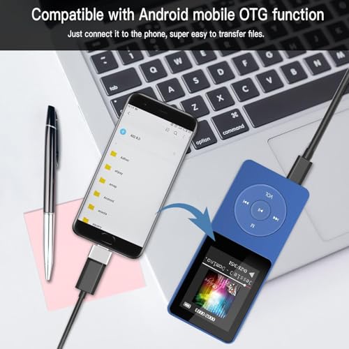AGPTEK Bluetooth MP3 Player 8GB mit FM Radio und 70 Stunden Wiedergabe