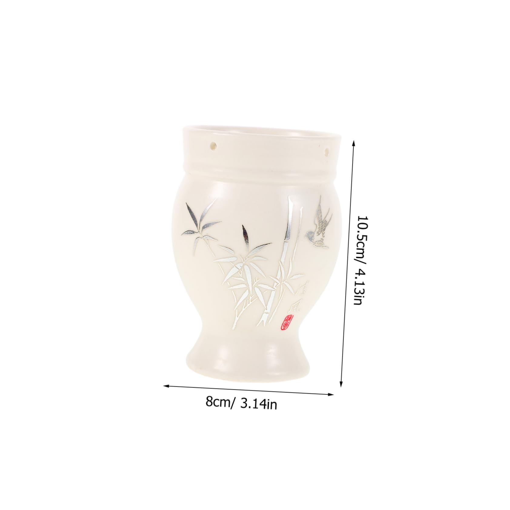 Mikinona Ceramic Moxibustion Cup Insulated Pot Moxa Therapy Device for Back Neck Portable Moxibustion Massage Tool