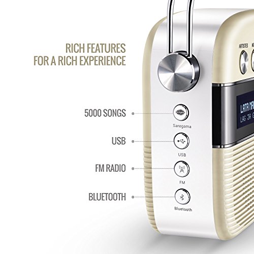 Saregama Carvaan Hindi Portable Music Player, 5000 Porcelain White - Image 5