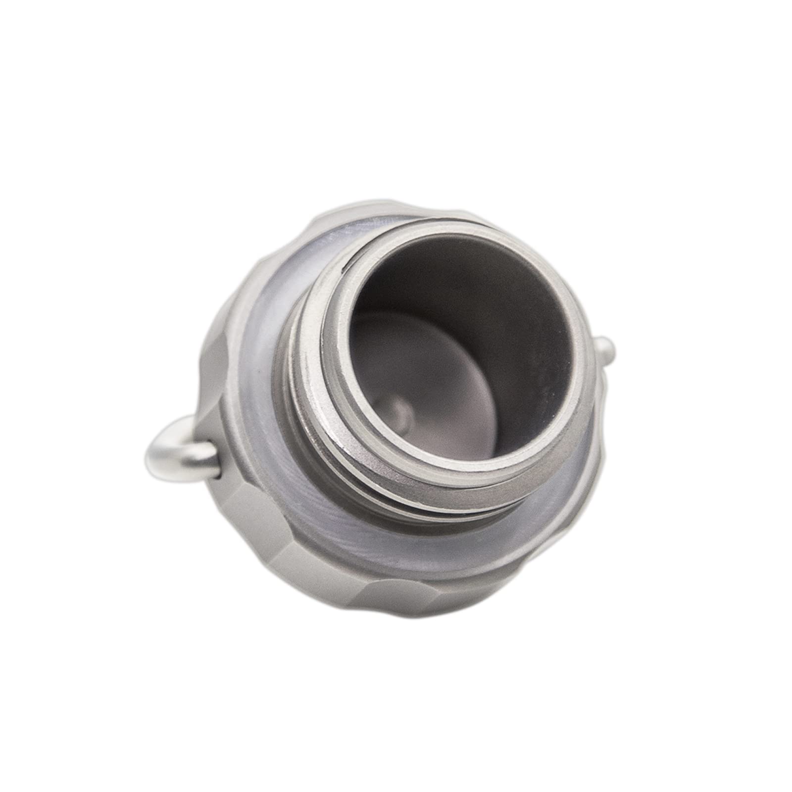 SILVERANT Bouteille d'eau en titane, Bouteille de camping ultralégère avec manchon thermique isolant et bouchon à boucle à clip pour randonnée et sports en plein air (400 ml - Ouverture étroite)
