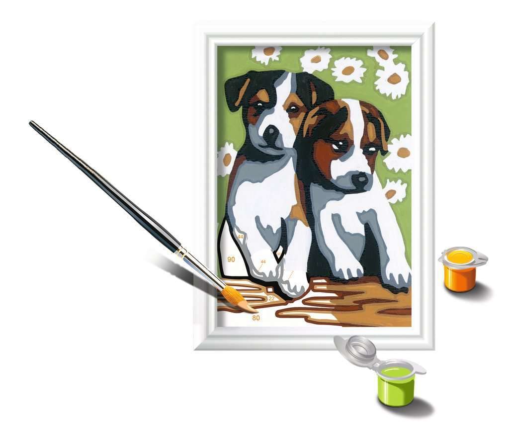 Kit De Pintura Por Números Ravensburger - Cachorros Jack Russell Para Niños 7 Años Creart 9 Años Kit De Pintura Por Números Ravensburger - Cachorros Jack Russell Para Niños 7 Años Creart 9 Años