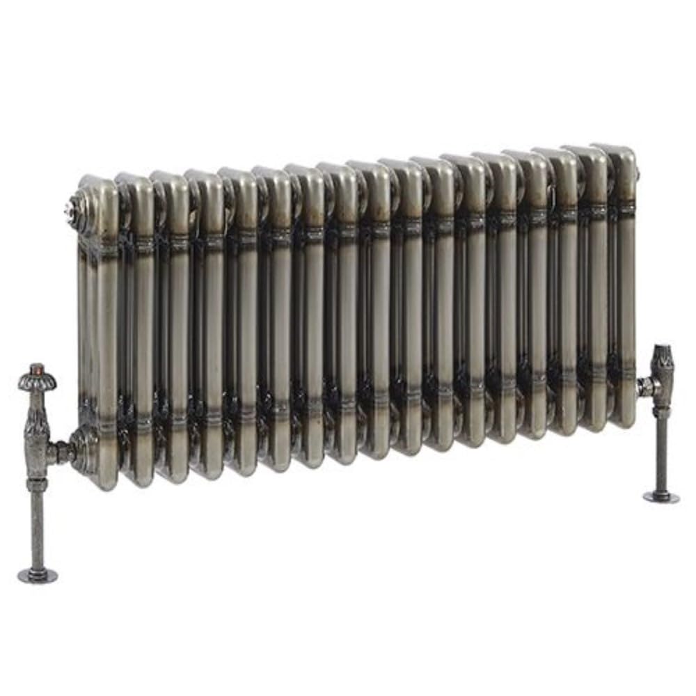 Milano Grey/Raw Metal 300 X 785Mm Low Column Radiator - Windsor