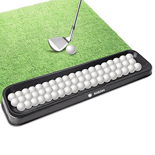 Kidzies Golf Ball Tray - Large 50 Ball Capacity -Durable Golf Ball Holder For Range Practice & Home Training -Golf Balls Container For All Weather Conditions #TOP17