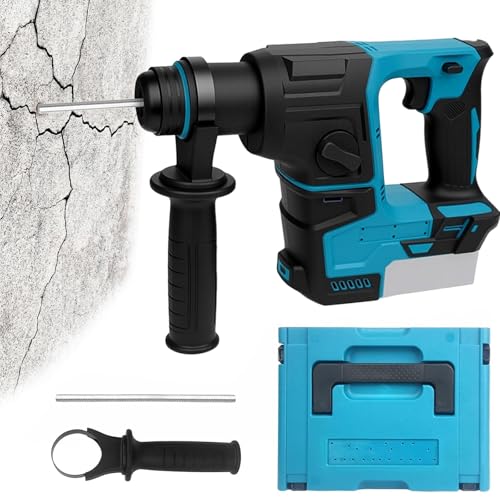 WUDLEP Electric Hammer Drill, Brushless 24mm Rotary Hammer Compatible with Makita 18V LXT, Batteries and Charger Not Included
