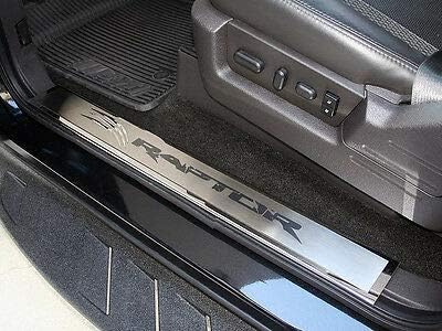 Blue Oval Industries Brushed and Polished Stainless Steel Door Sill Plates fits 2010-2014 F-150 Raptor