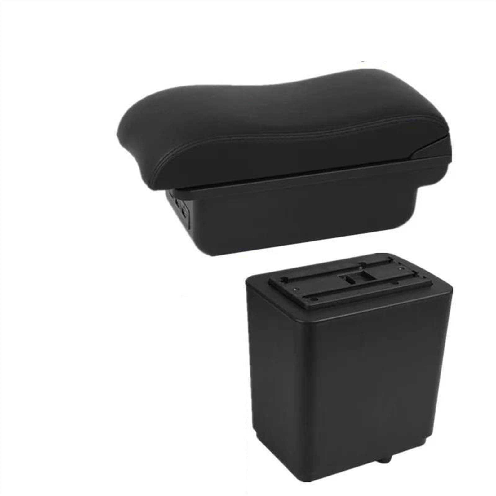 NMJLQW Storage Rack Car Armrest Box Dedicated Retrofit Storage Box Car Accessories For Berlingo(B2 black line 3USB)
